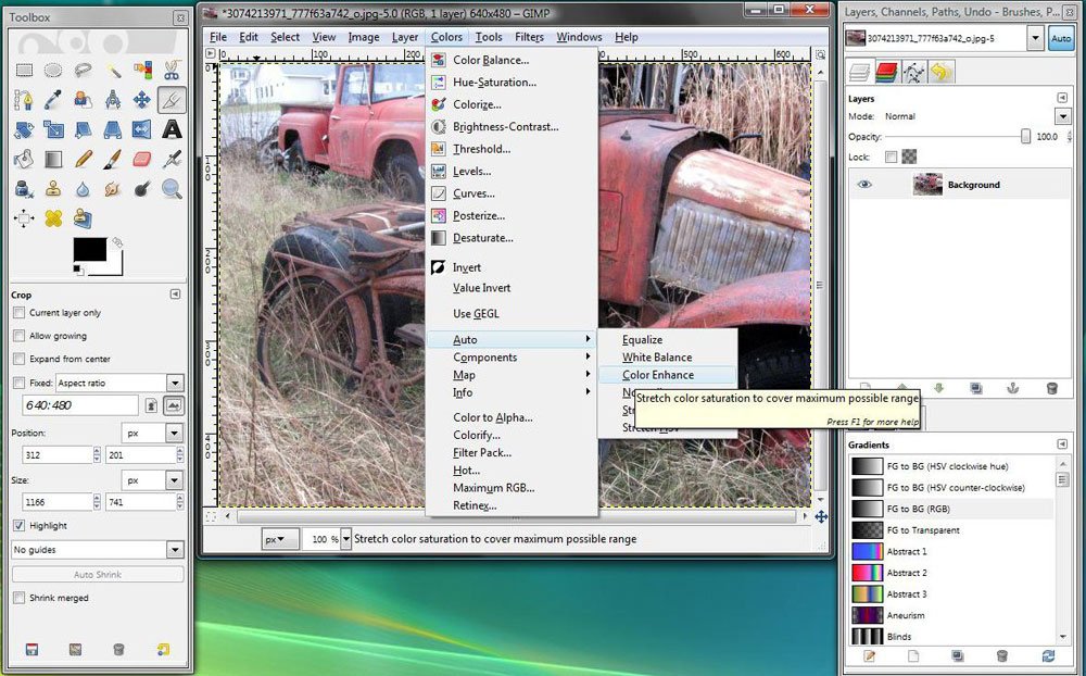 GIMP screen 2 GIMP screen 2