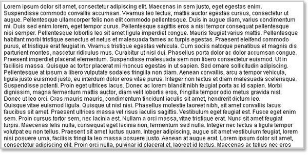 No text Formatting