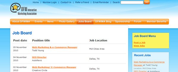 DFW interactive Marketing Association JobBoard DFW interactive Marketing Association JobBoard