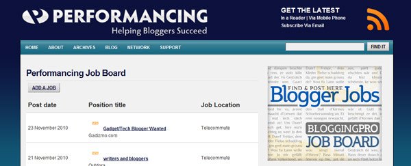 Performancing JobBoard Performancing JobBoard