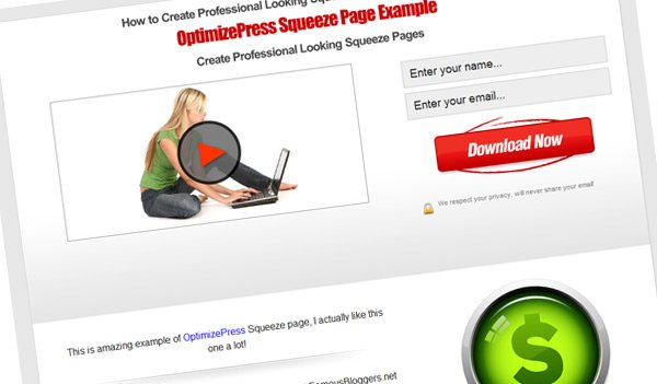 Optimizepress Squeeze Page Example