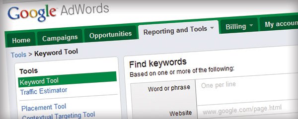 google keyword tool external