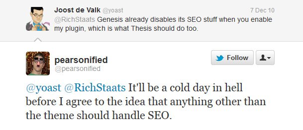 Joost & Chris tweet about SEO functions Joost & Chris tweet about SEO functions