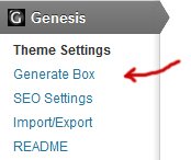 WordPress Generate Box Menu