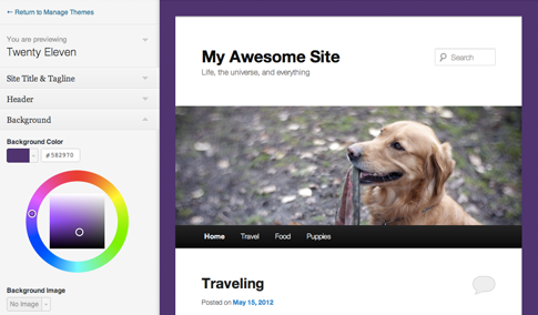 live theme preview and customizer live theme preview and customizer