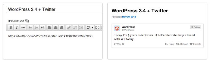 wordpress twitter embeds wordpress twitter embeds