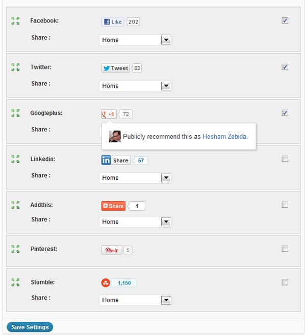 social share buttons settings social share buttons settings