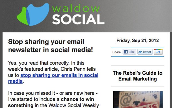 waldow social newsletter