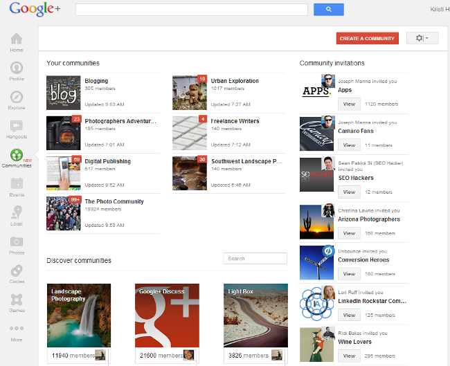 Google+ Communities Google+ Communities