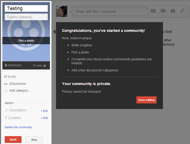 google plus community setup google plus community setup
