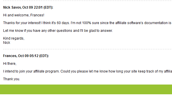 Quick Joomla Affiliate support